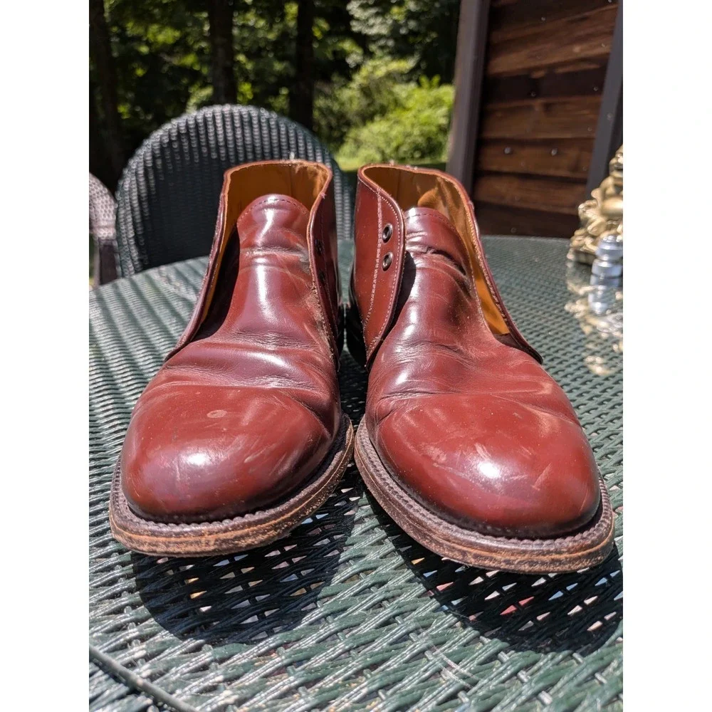 Vintage Walk Over Men's Brown Leather Tie Dress Chukka Boots Shoes  7.5 C